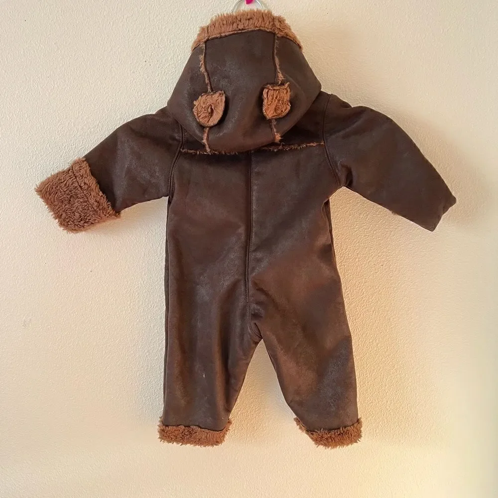 Catimini Brown Baby Hooded snowsuit 6 months